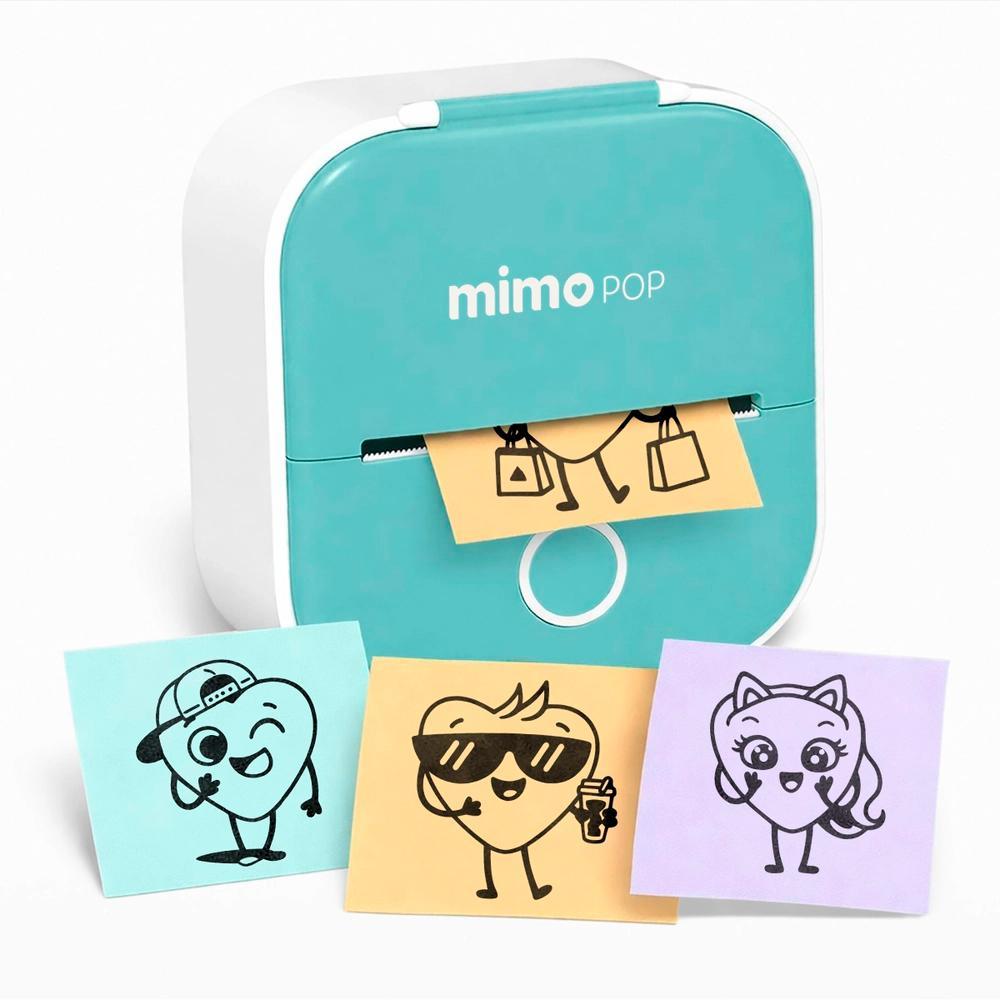 Impressora Térmica Mimo Pop Portátil Sem Tinta, com Bluetooth e Bateria Recarregável