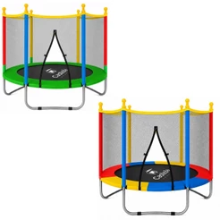 Cama Elástica Pula Pula Trampolim Infantil 1,40 Metros Rede De Proteção Colorida - Castela