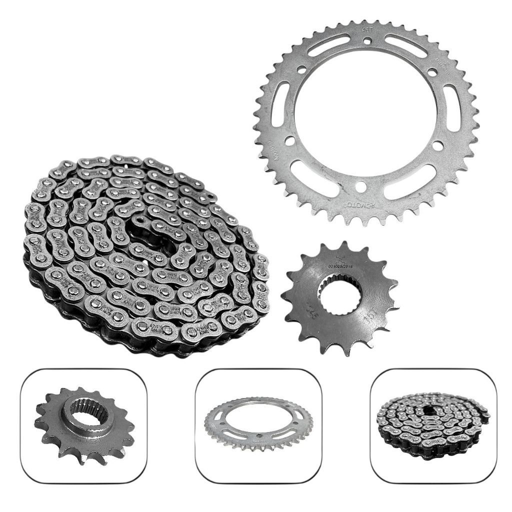Kit Relação Transmissão Completo Coroa Pinhão Corrente Moto Yamaha Xtz 250 Lander 2006 Até 2010