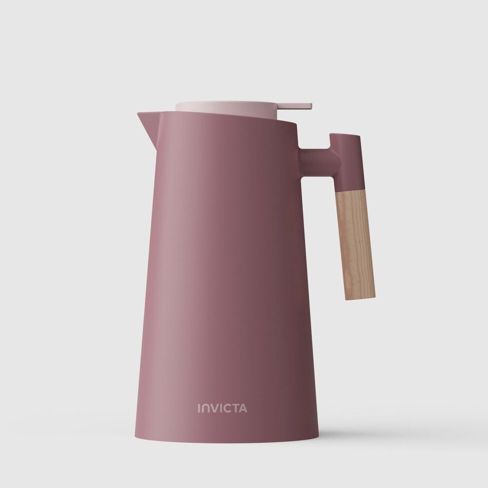 Garrafa Térmica Cori com Gatilho 1L Rosa Vintage Invicta