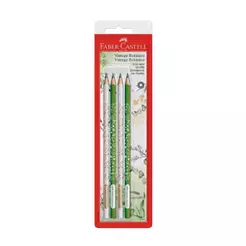Lápis preto Vintage Botânico 210561 com 4 unidades Faber-Castell