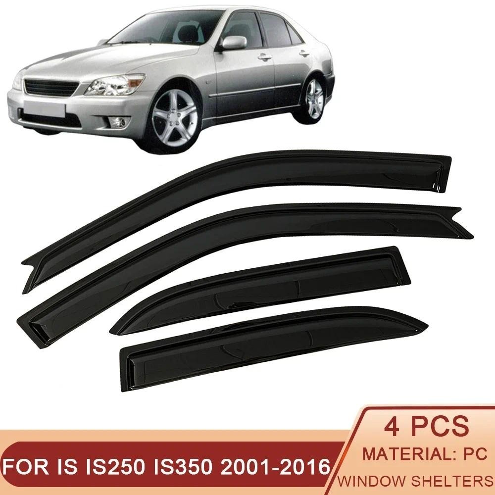 Para Lexus IS250 IS350 2001-2019 Preto Matizado Janela Lateral Do Carro Viseira Guarda Ventilação Toldos Abrigos Chuva P
