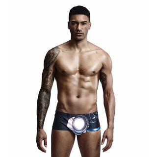 Calção de banho masculino novo estilo Boxer férias praia