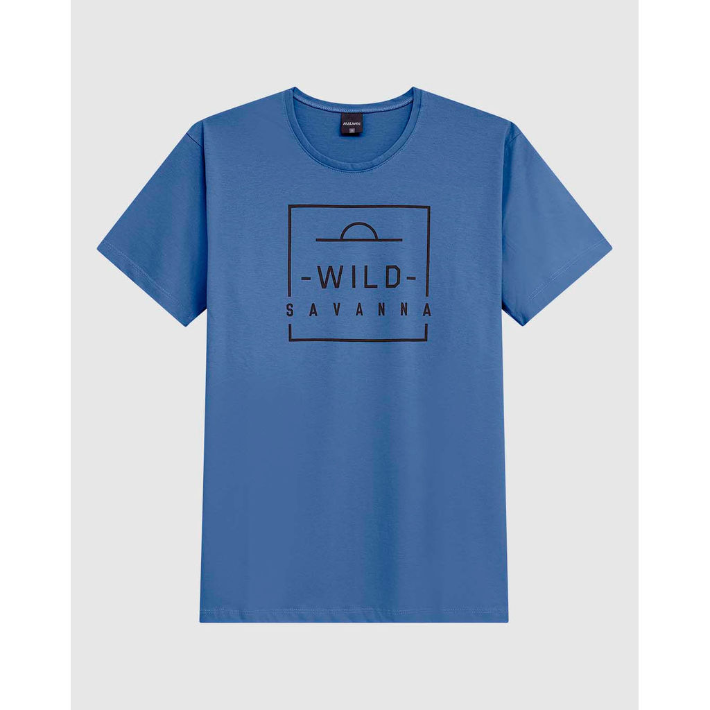 Camiseta Masculina Estampa Lettering Frontal Em Malha Algodão