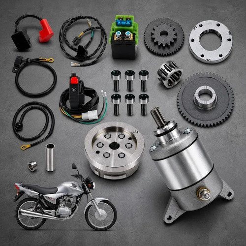 Kit Partida Elétrica Completo Honda Cg Titan 150 Ks 2004/2008 Iron — imagem 2 de 2