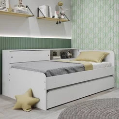 Bicama Infantil com Modulo Lateral Caracol Branco