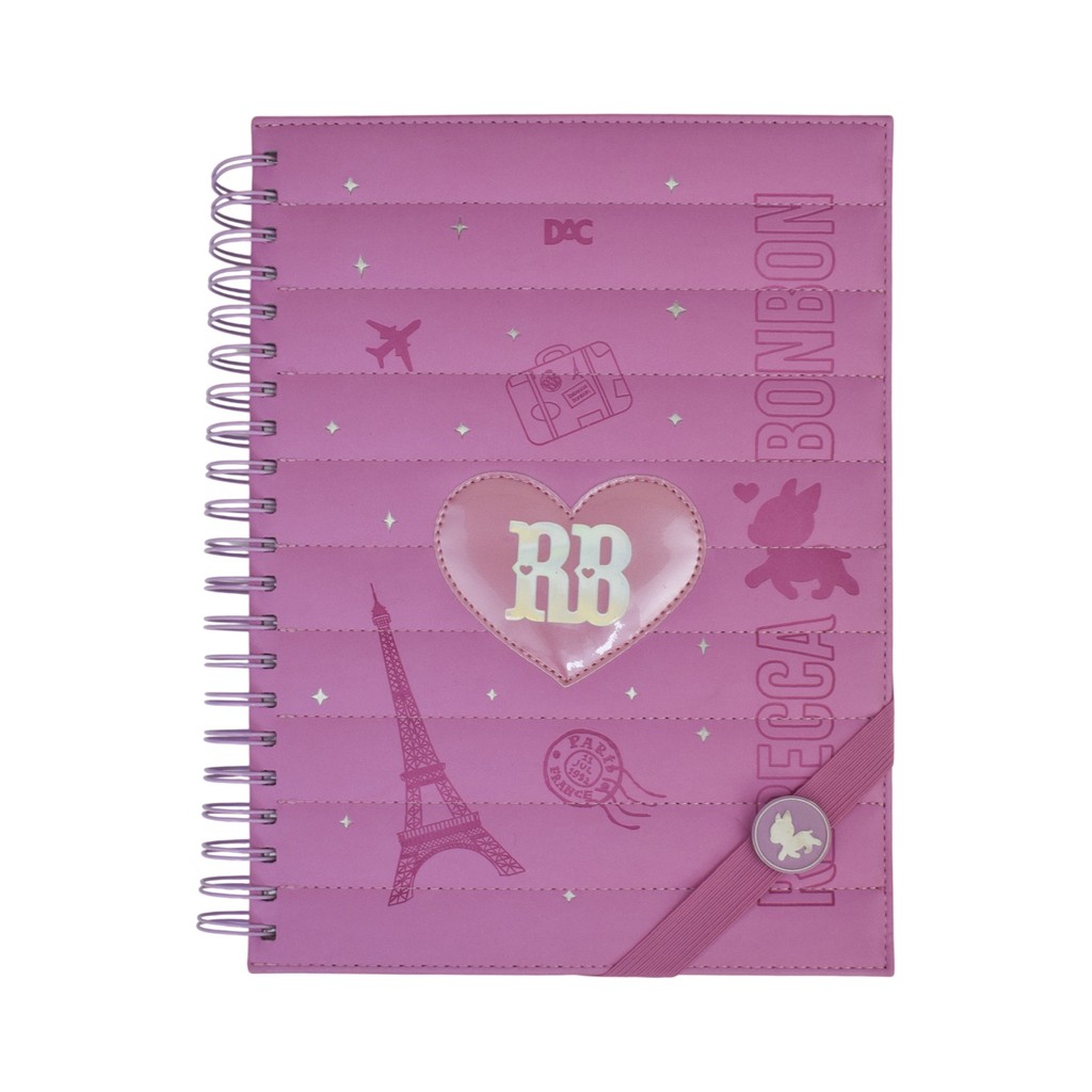 Caderno Smart Universitário 15 Divisórias Rebecca Bonbon Rosa 140 fls - DAC