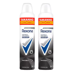 Kit Desodorante Antitranspirante Aerosol Rexona Invisible 72 horas 250ml - 2 Unidades