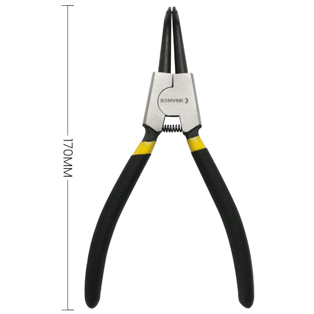 Alicate para anéis externo bico curvo 7" - BOM-1615 Bomvink · foto 2