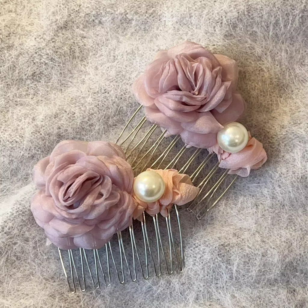 Flor de tule super-fada cartão de cabelo penteado invertido atmosfera primavera e verão