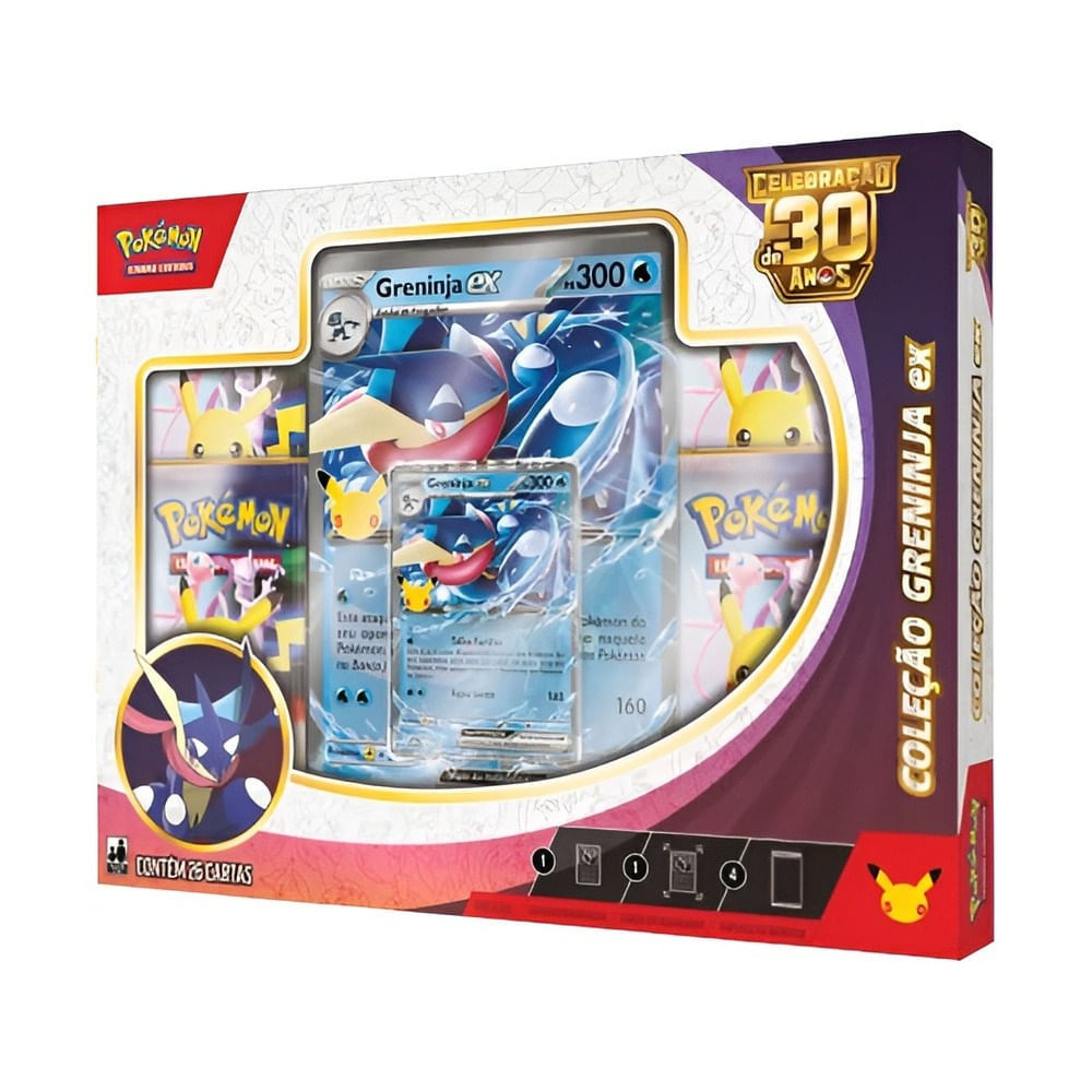 Box de Cartas Pokémon - Celebração de 30 Anos - Greninja ex - Copag