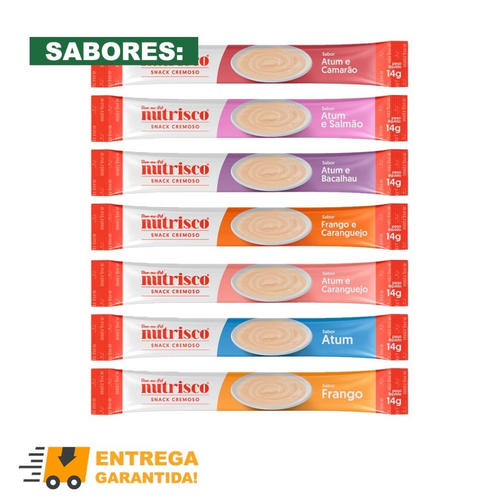Petisco Cremoso Para Gatos Nutrisco Sabores Diversos com 24 Tubos — imagem 2 de 2