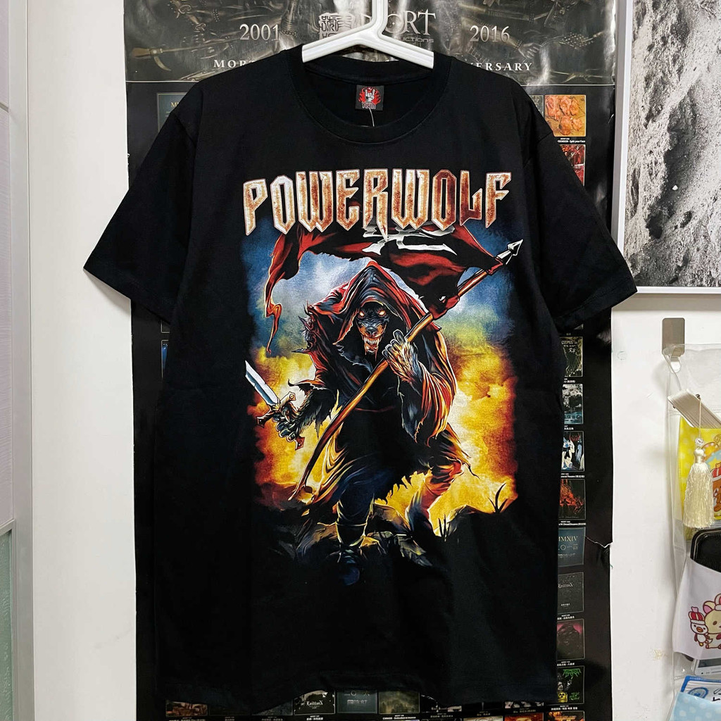 Music.Soul Camiseta Masculina Powerwolf | Estética Power Metal Épico | Unissex 100% algodão