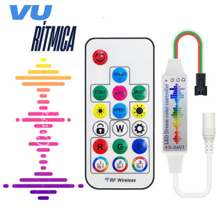 Controladora Ritmica com Efeito VU Chroma Led ws2811 ws2812 ws6803 SP104e