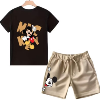 Conjunto infantil verão de menino camiseta manga curta e bermuda de moletom, básico casual - Estampa Divertida em Oferta na Shopee