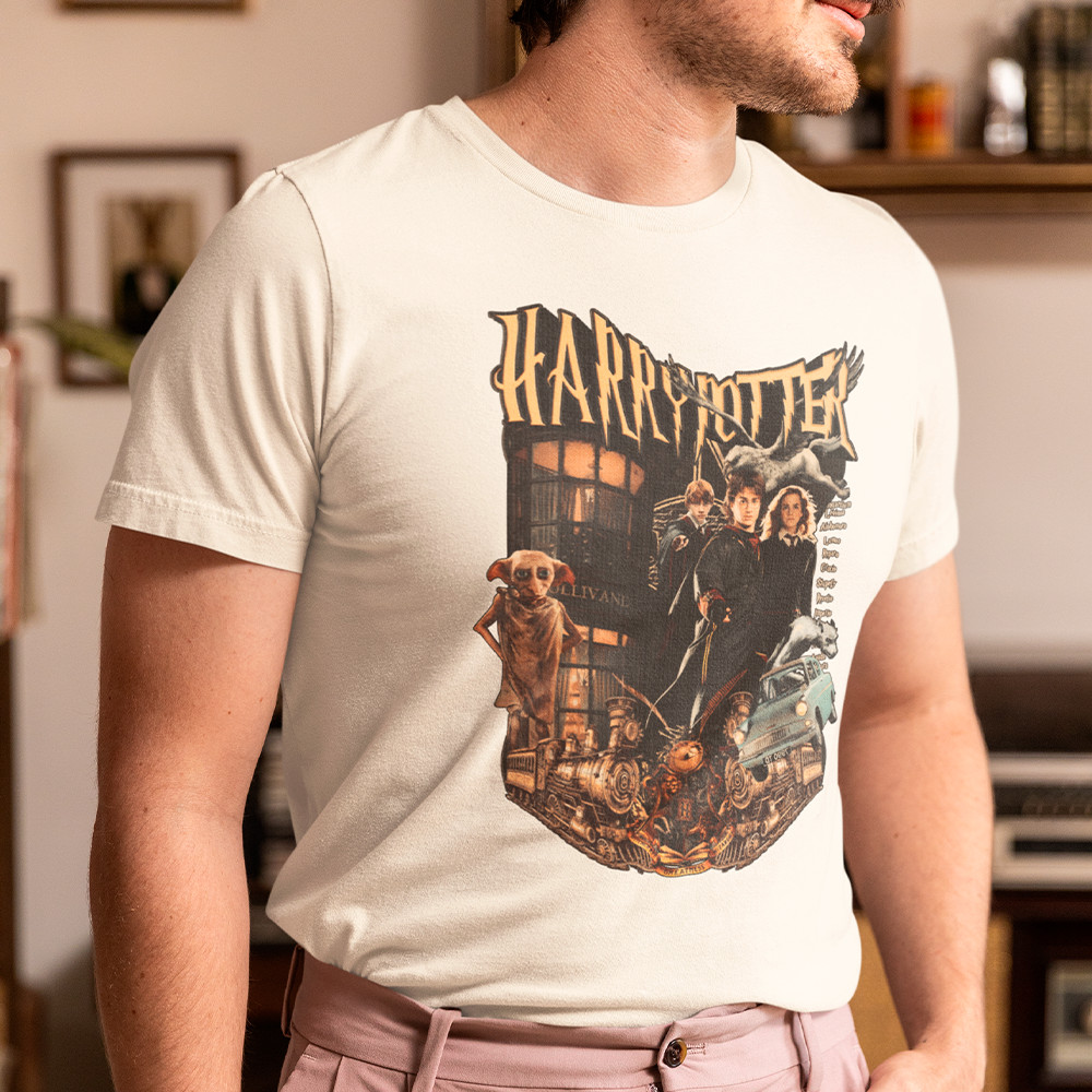 H4rry P0tter Personagens Camiseta 100% algodão estampa durável  confortável Novo Casual lumos crucio