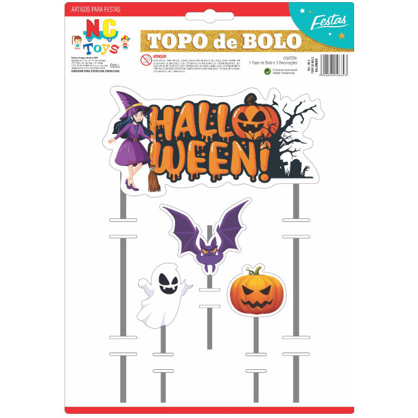 Topo De Bolo Halloween 96.5 (Nc Toys topo de bolo)