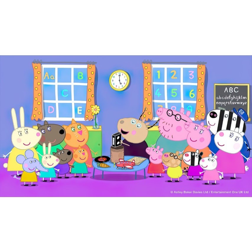 Top Painel Turma da Peppa Pig e amigos retangular de lona para decoração de festa de aniversário infantil. Várias medida