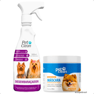 Kit Máscara de Hidratação Soft Line + Desembaraçador Pelos Longos Cachorro e Gato Pet Shop Pet Clean em Oferta na Shopee