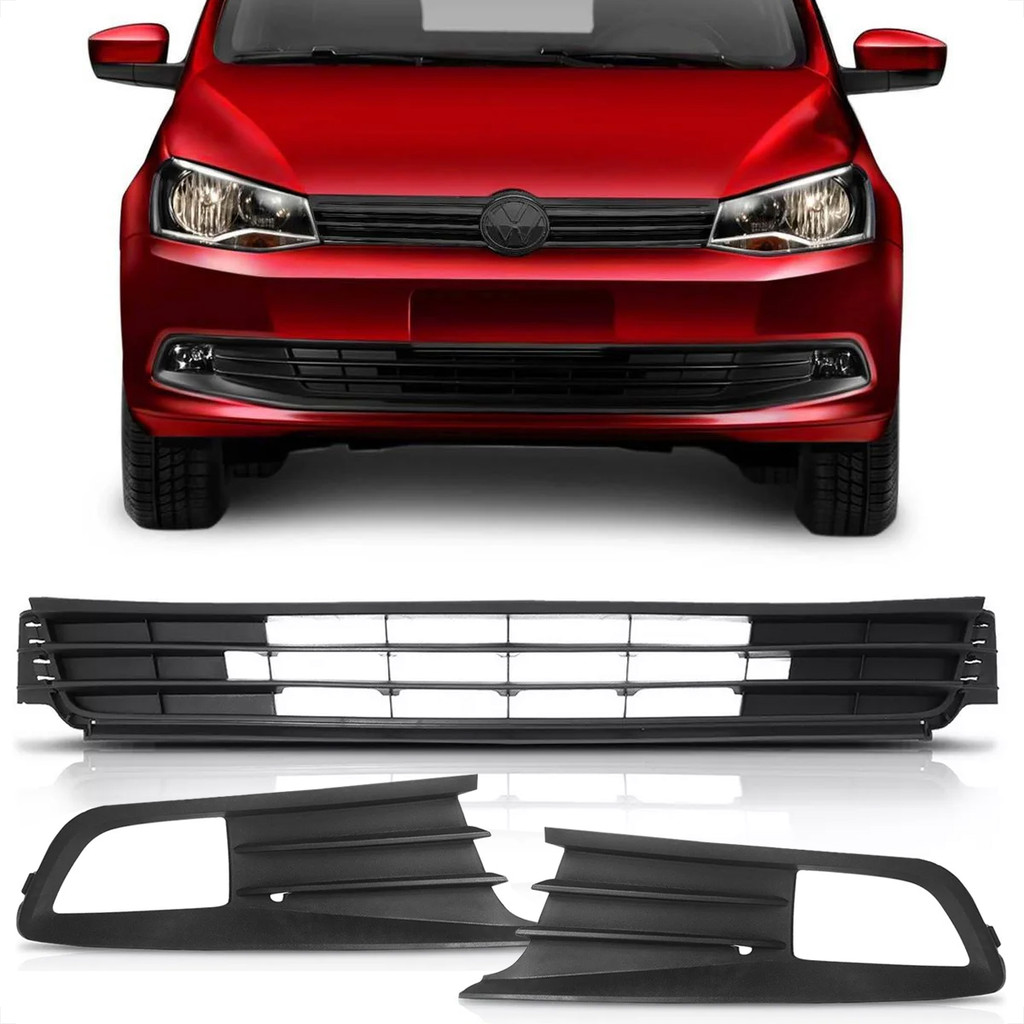 Kit Grades Central Parachoque Moldura Farol Milha Gol Voyage G6 2012 A 2016