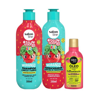Kit Capilar Morango Óleo Reparador Nutritivo Salon Line em Oferta na Shopee