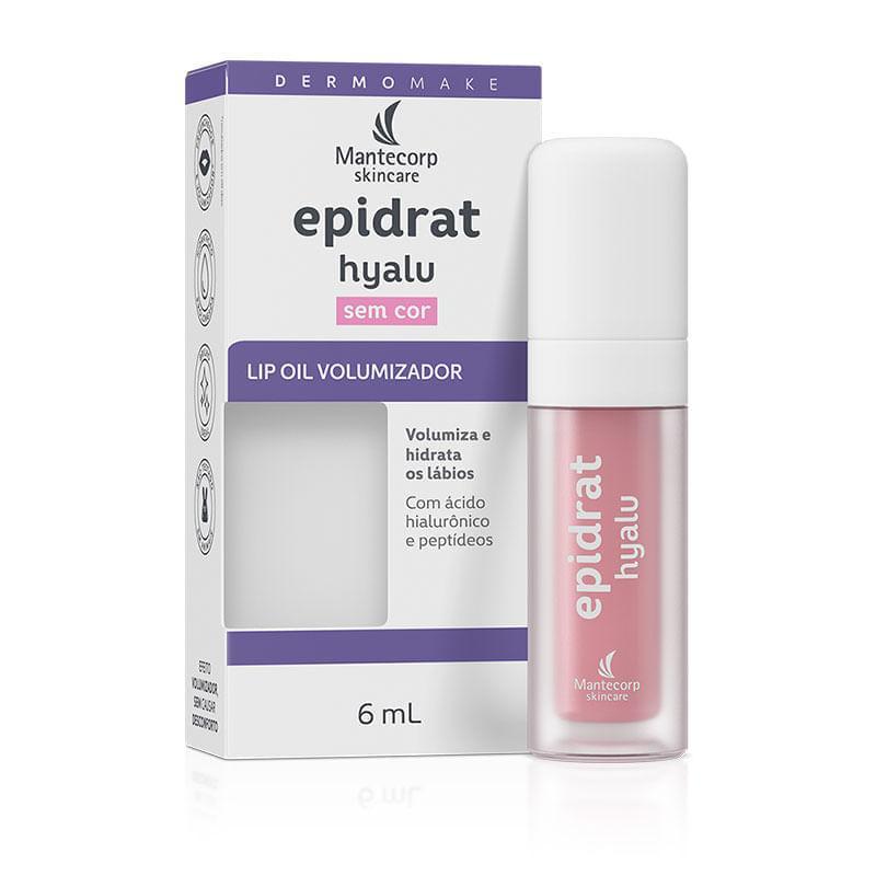 Hidratante Labial Lip Oil Volumizador 3 em 1 Epidrat Hyalu Mantecorp Skincare Sem Cor FPS30 6ml
