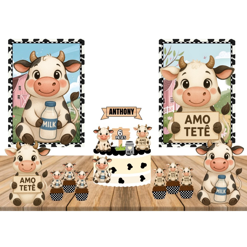 KIT FESTA SÓ UM BOLINHA AMO TETÊ- MENINO em Oferta na Shopee