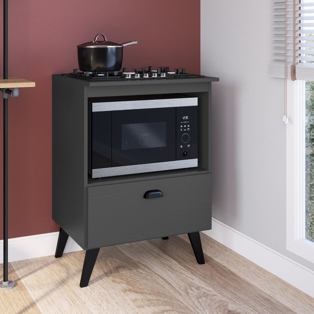 Balcão com Porta para Forno e Cooktop 4 Bocas Bogota Grafite em Oferta na Shopee