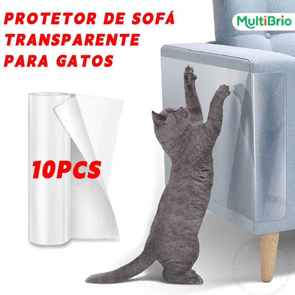 Kit Anti-Arranhador para Cantos – 10 Peças Transparentes Flexíveis, Protege Móveis e Sofás de Gatos Efetivamente em Oferta na Shopee