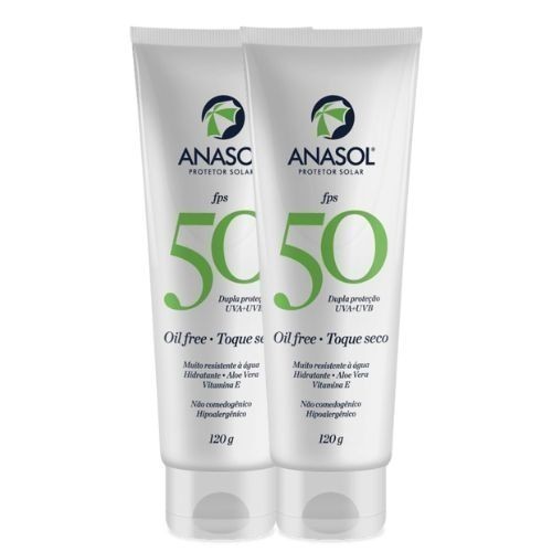 Kit 2 Anasol Protetor Corporal Fps 50 200 gr Toque Seco.