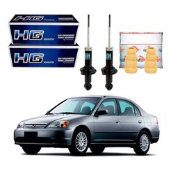 Kit Amortecedor Traseiro. Civic 1.7 2001 A 2003