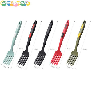 (Cassiopeiahg) Utensílios De Cozinha Flexíveis Multifuncionais Servidor De Espaguete Garfo De Silicone Garfos De Salada