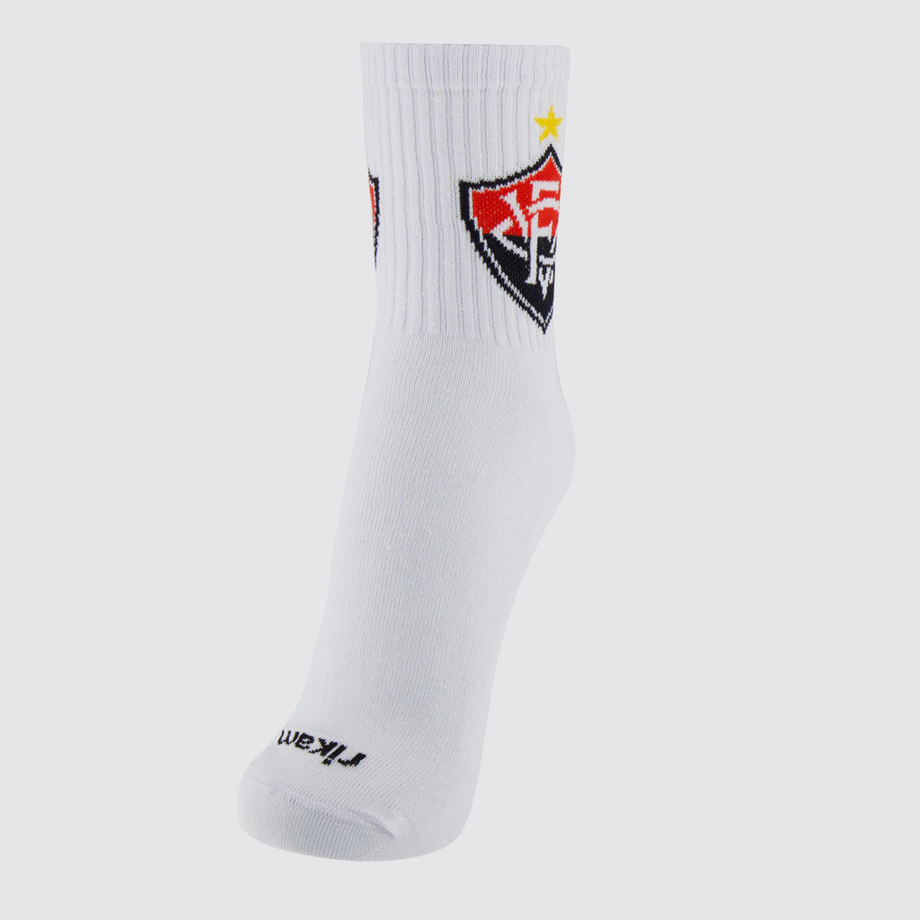 Meia Vitória Esporte Branca em Oferta na Shopee