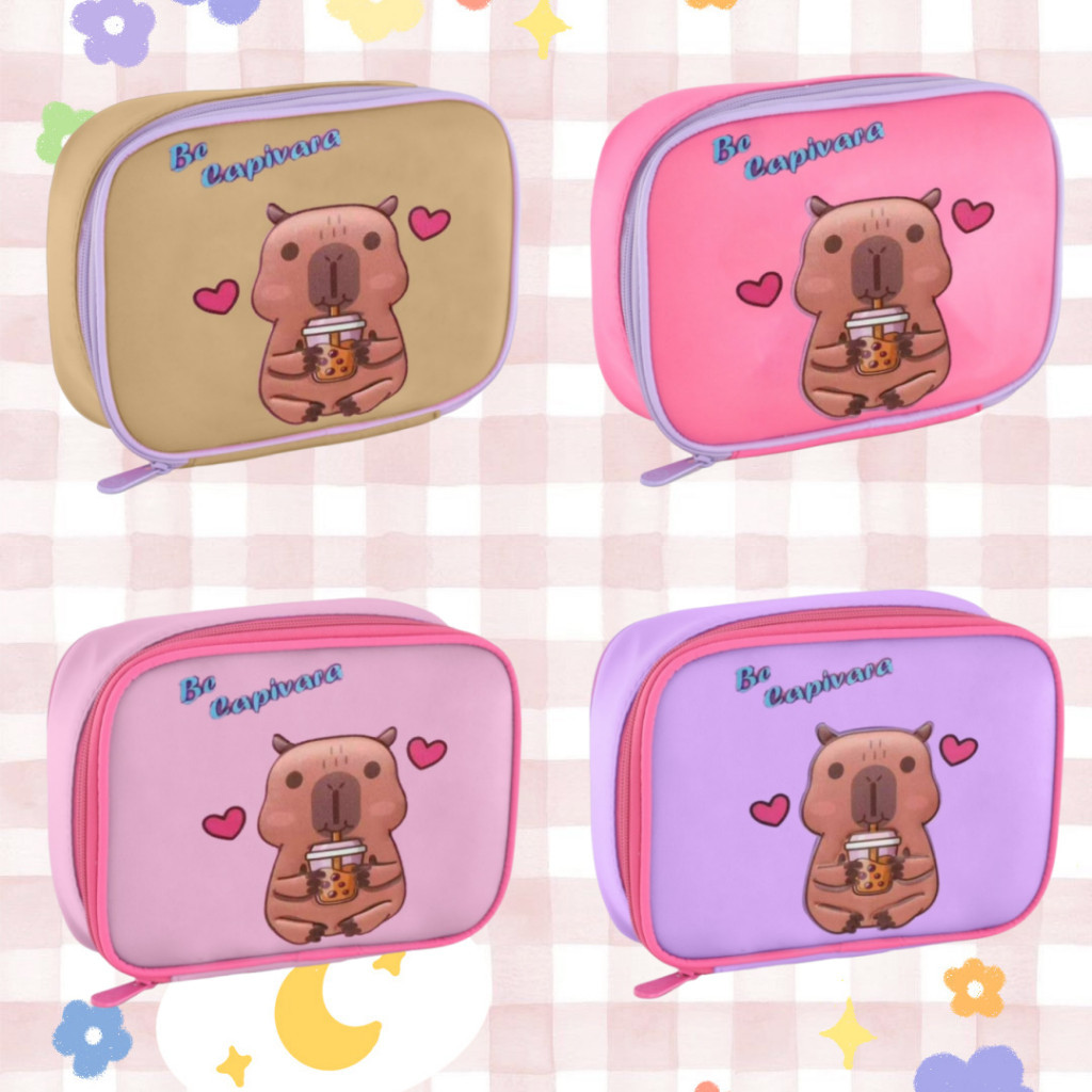 Estojo Box Escolar Penal Capivara Capacidade Grande 2026 Novo em Oferta na Shopee