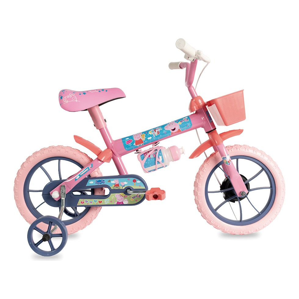 Bicicleta Infantil Verden Peppa Rosa Aro 12 Com Cestinha Tamanho Do Quadro Único em Oferta na Shopee