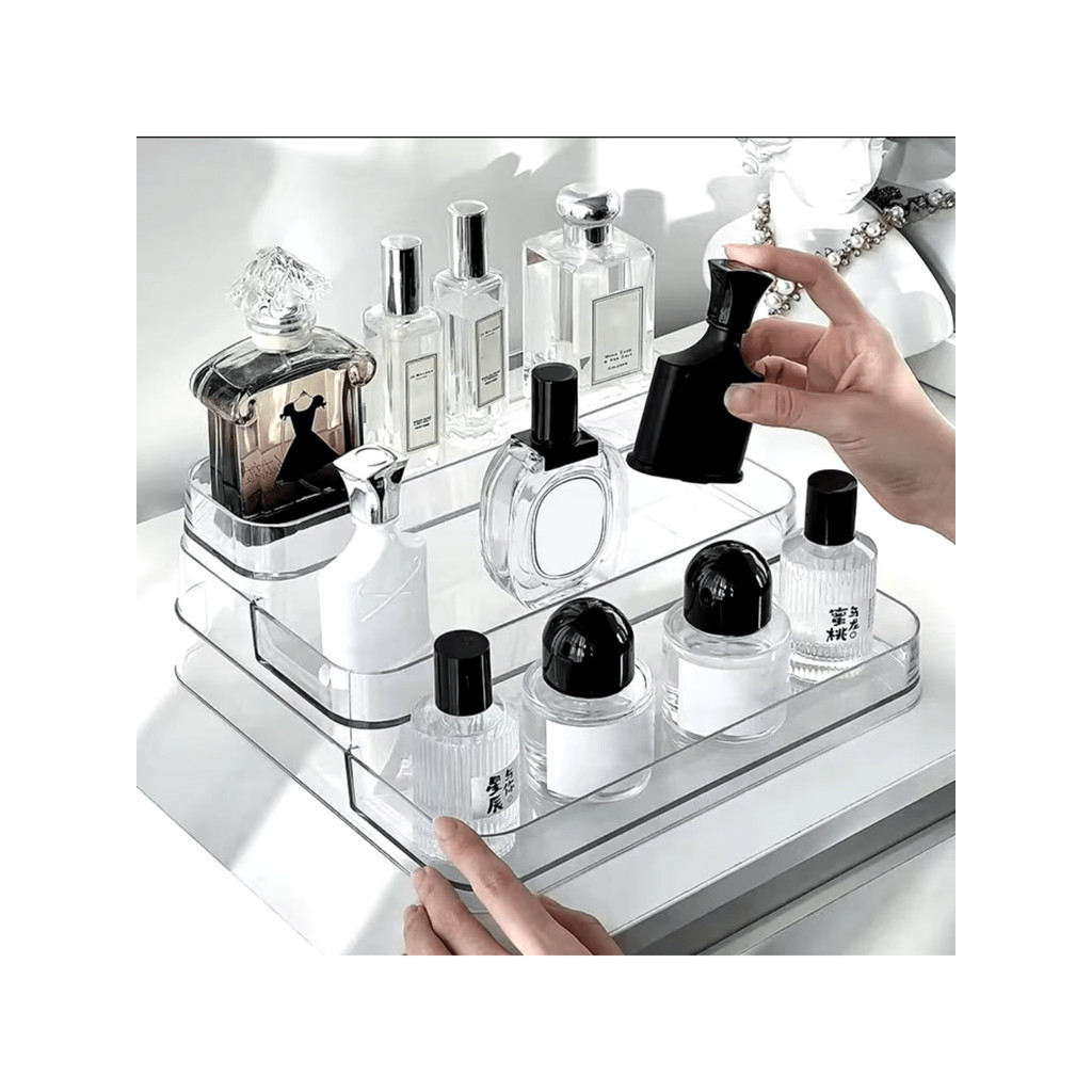 Porta Maquiagem Organizador De Cosméticos Perfume Prateleira Multiuso 3 Andares em Oferta na Shopee