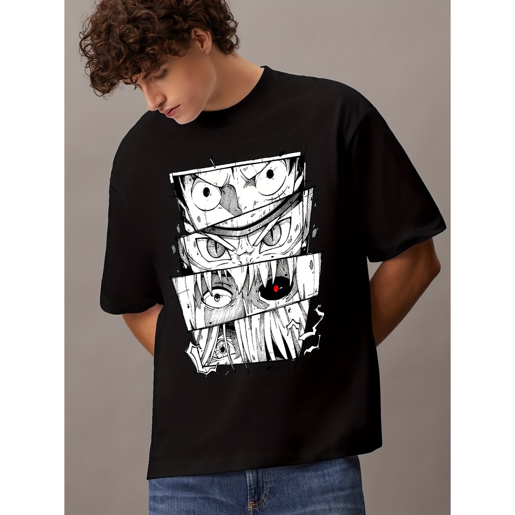 Camiseta Masculina Anime Personagem Bravo Design Inspirado Algodão Confortável Estilosa Moderna Moda Esportiva