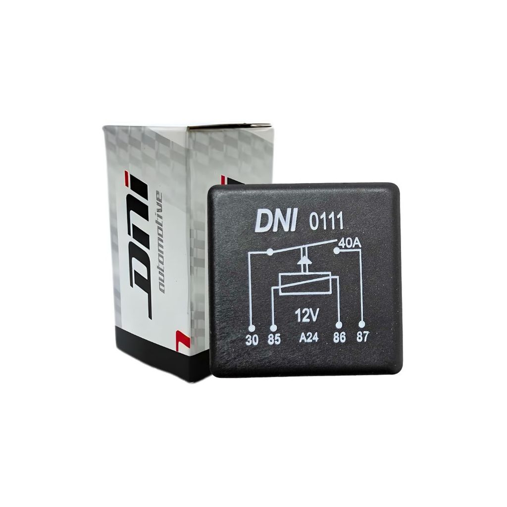 Rele Auxiliar 12v 40a 4 Terminais Sem Suporte DNI 0111 Uso Geral Rele 40a 12v
