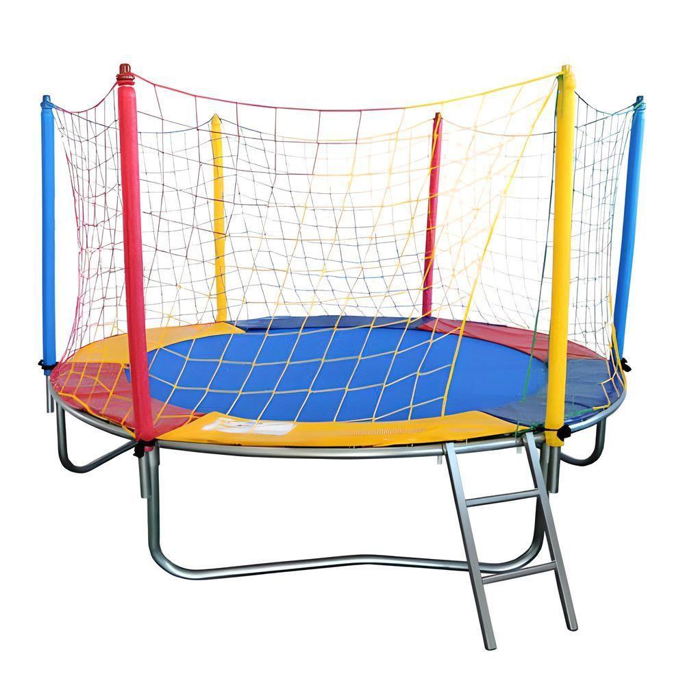 Trampolim Cama Elástica Pula Pula 2,30m Média Colorida Playground em Oferta na Shopee