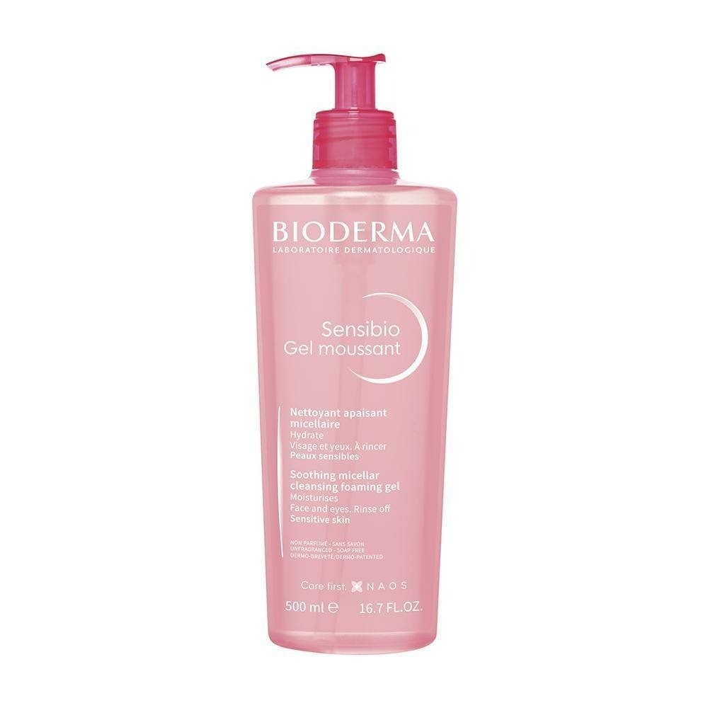 Gel De Limpeza Micelar Bioderma Sensibio Moussant Calmante E Hidratante 500ml em Oferta na Shopee