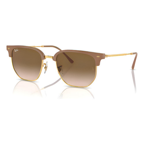 Óculos De Sol Masculino E Feminino New Clubmaster Com Lentes De Cor Marrom-claro Ray Ban
