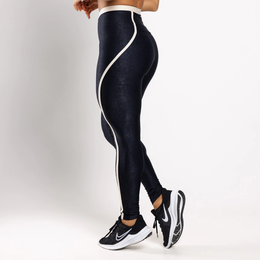 Calça Legging Feminina Fitness Esportiva Para Academia Confortavel Bicolor Sophia