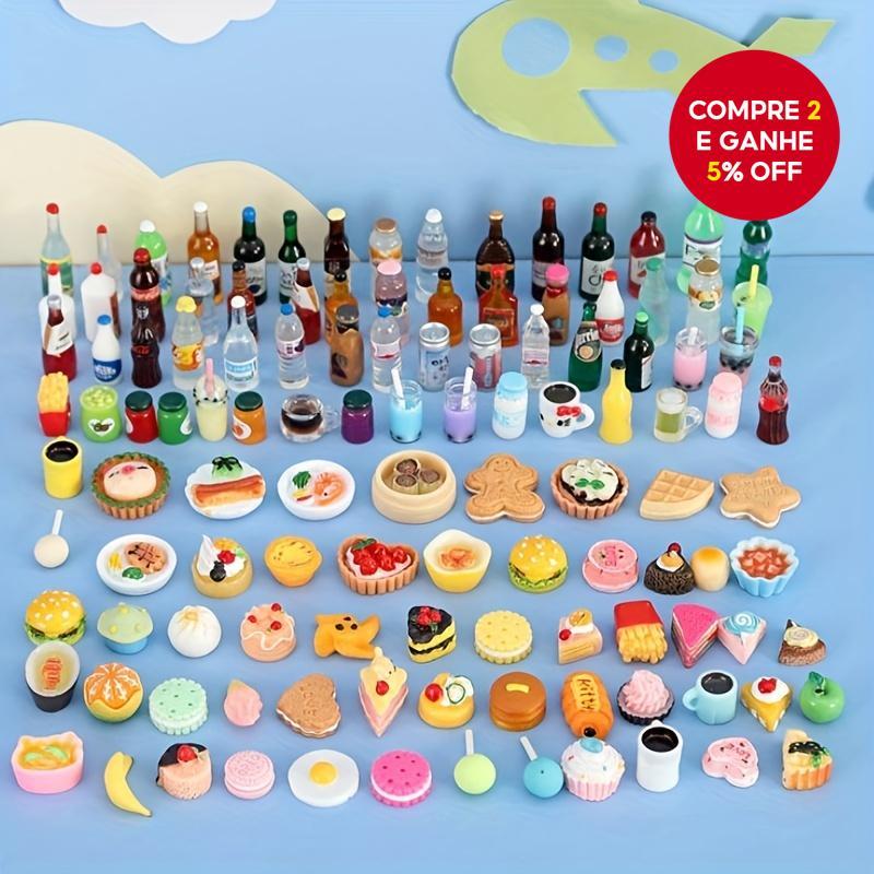 Mini Comida Bebidas Casa De Bonecas Itens Em Miniatura Acessórios De Boneca BJD Caber 1 : 12 Decoração De Cozinha Presen