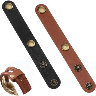 2 Peças de Ajustador de Alça para Bolsa em Couro PU, Ajustador de Alça Curta com Fecho de Pressão, Ajustável, para Bolsa