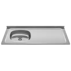 Pia de Cozinha com Cuba Deslocada Esquerda Ávila 120cm Aço Inox G01 - Mpozenato