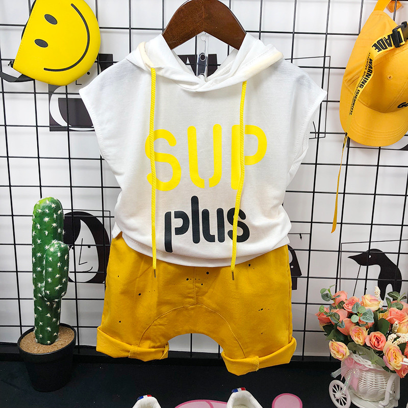 Crianças crianças roupas meninos meninas colete verão novo estilo sem mangas camiseta versão coreana topo verão crianças