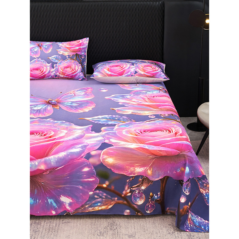 2026 novo produto antigo pano grosso impressão Digital esteira conjunto de três peças grande versão série flor pano gros