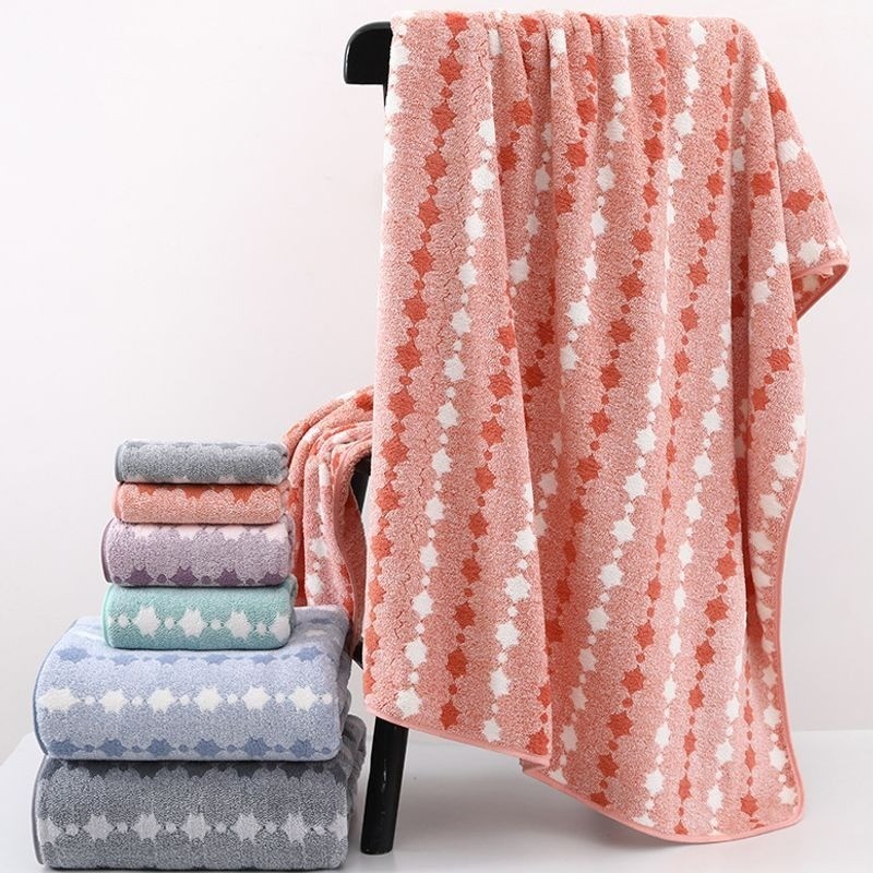【Multiuso】JMY-Toalha Estampada em Coral Fleece/Secagem Rápida/Absorvente/Para Uso Diário