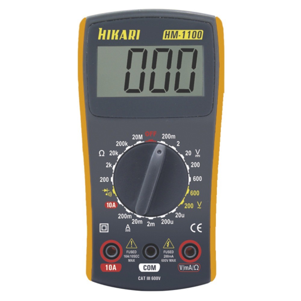 Multímetro digital portátil 600V CAT III - HM-1100 - Hikari