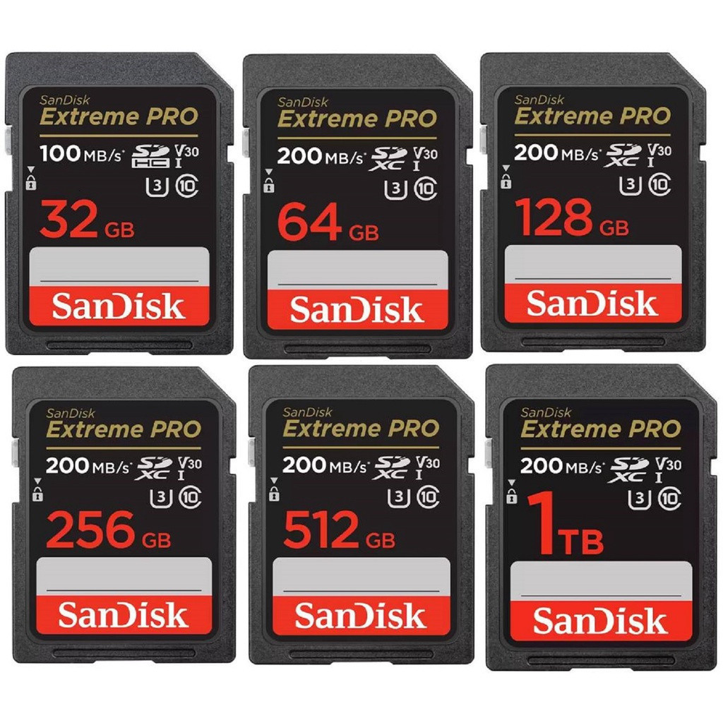 Extreme PRO SDXC Memory Card Classe 10 32GB/64GB/128GB/256GB/512GB/1TB  High Speed 200MB For   For Camera | Camcorders
